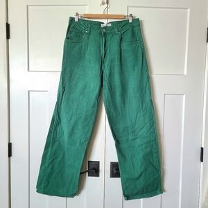 refuge DENIM Green Wide Leg Jeans